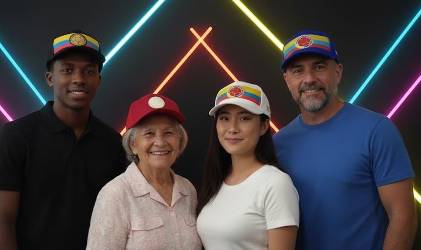 Vista 16 de CAP01T Gorra Colombia Premium - COLOR: NEGRO